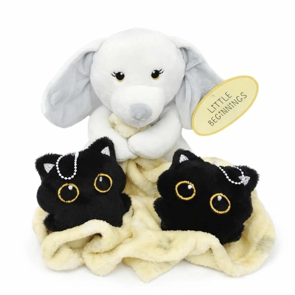 Black and White Cat Plush Duo